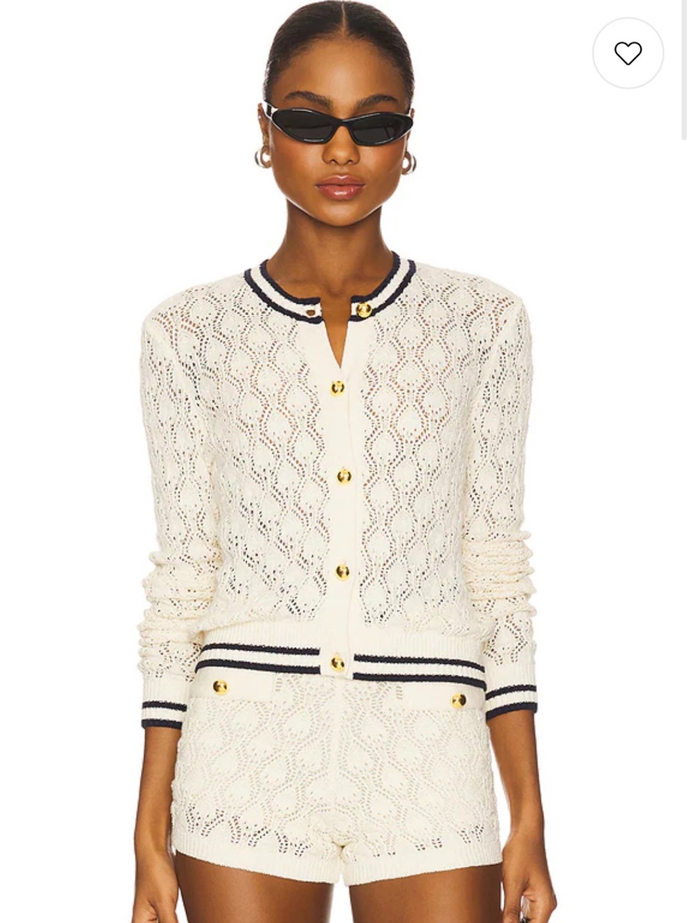 Frame Denim The Rookie Cardi in Cream Multi Knit Cardigan size Medium